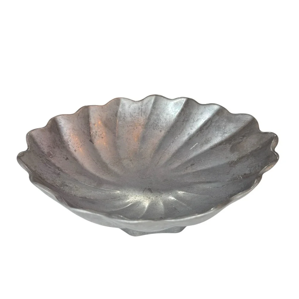 Vintage Wilton Armetale Pewter Tavern Salad Serving Bowl Matte‎ Finish 10.5